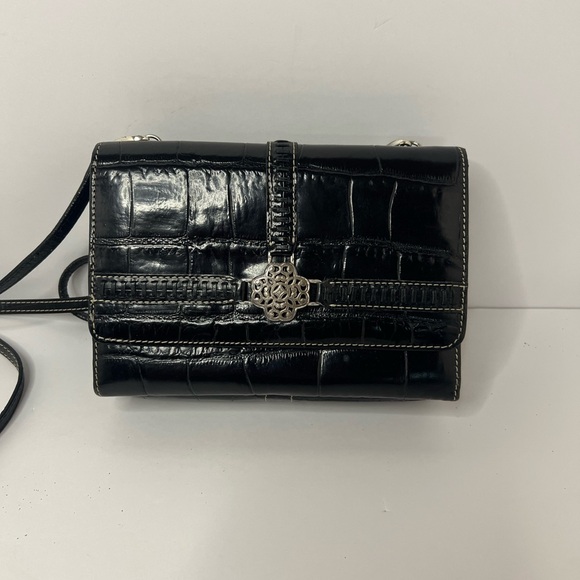 BRIGHTON WOMEN'S Small Cross Body organized Black pre owned - Picture 2 of 14